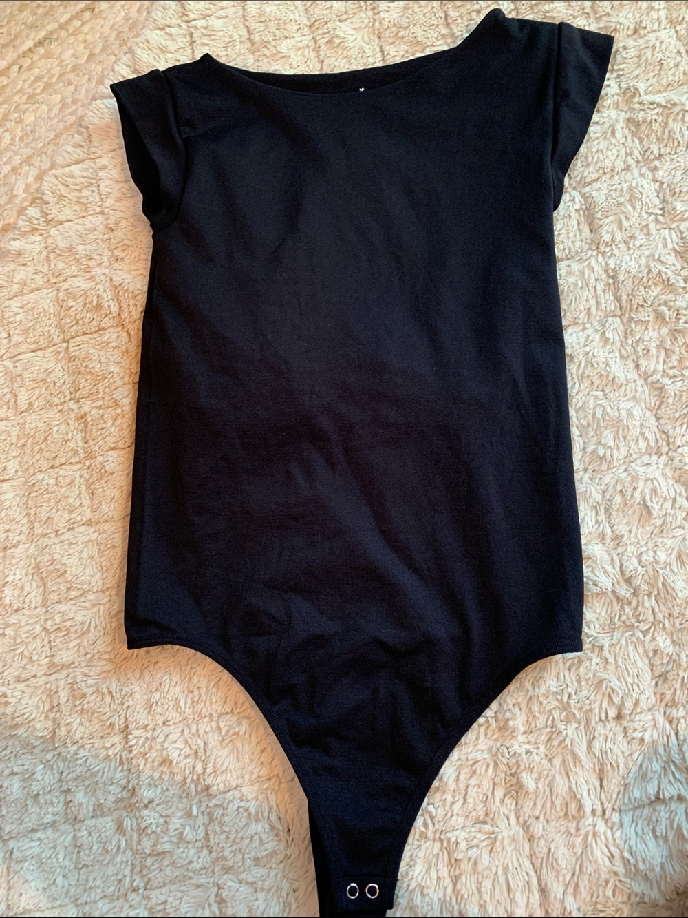 Intimately Free People Black Cap Sleeve One-Piece Bodysuit